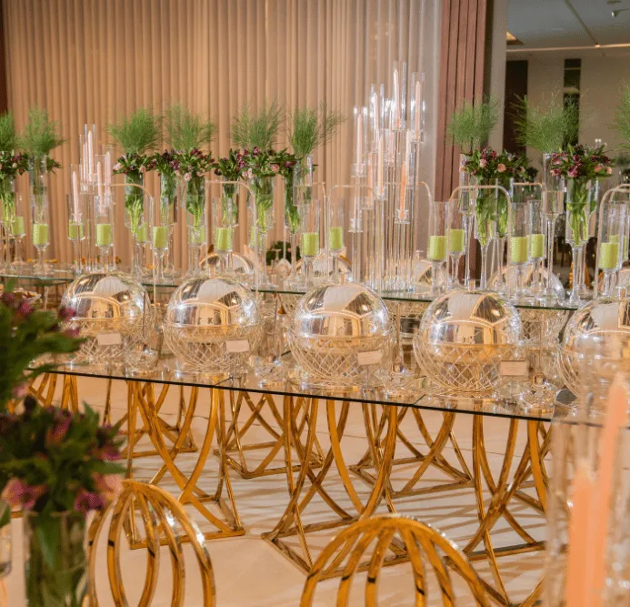 Elegant catering setup showcasing luxury dining experience